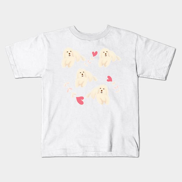 Maltipoo Love Kids T-Shirt by PatternbyNOK